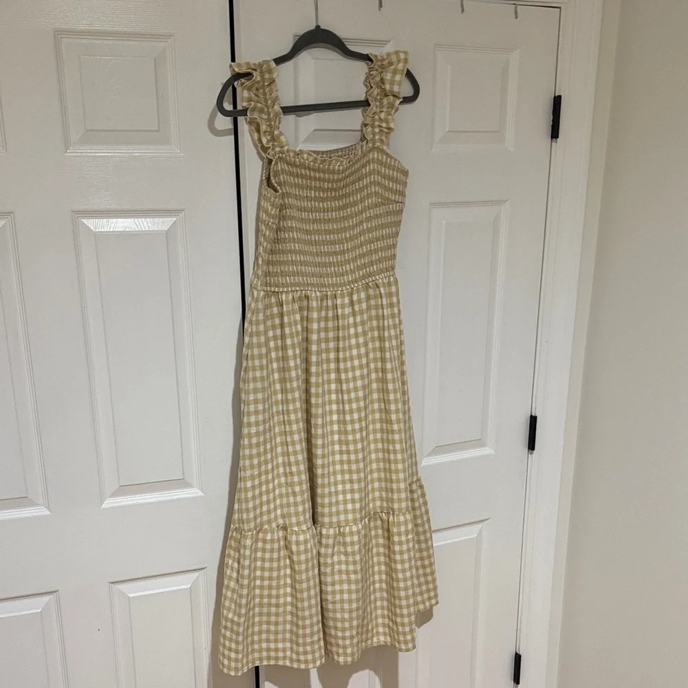 PrettyGarden Yellow Checkered Dress - Picture 7 of 10